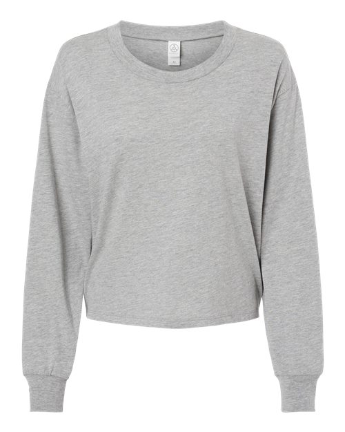 Alternative, Alternative Women'sCotton Jersey Long Sleeve Crop Tee