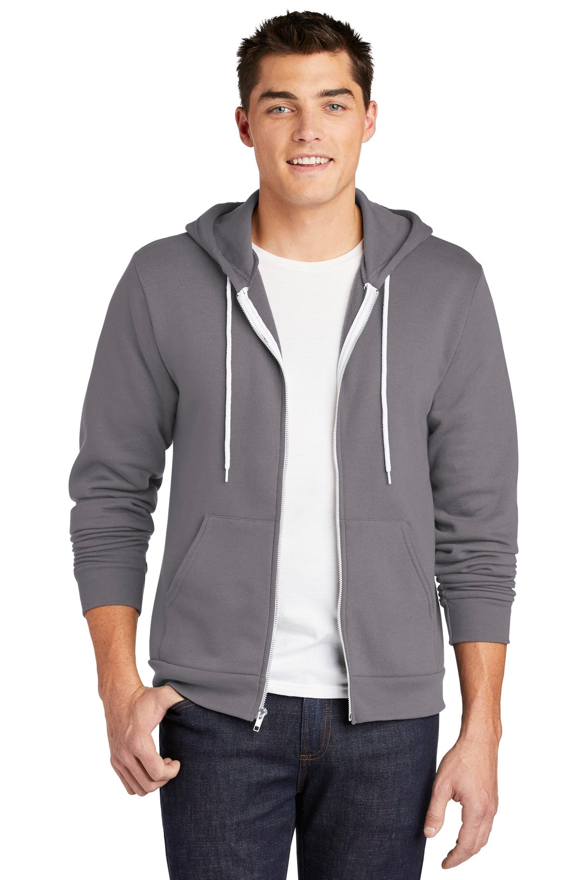 American Apparel, American Apparel Men's Flex Fleece Zip Hoodie. F497W