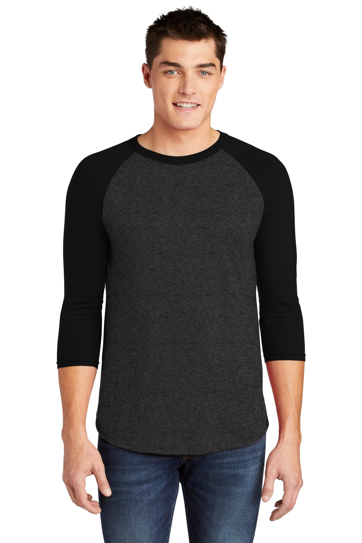 American Apparel, American Apparel Men's  Poly-Cotton 3/4-Sleeve Raglan T-Shirt