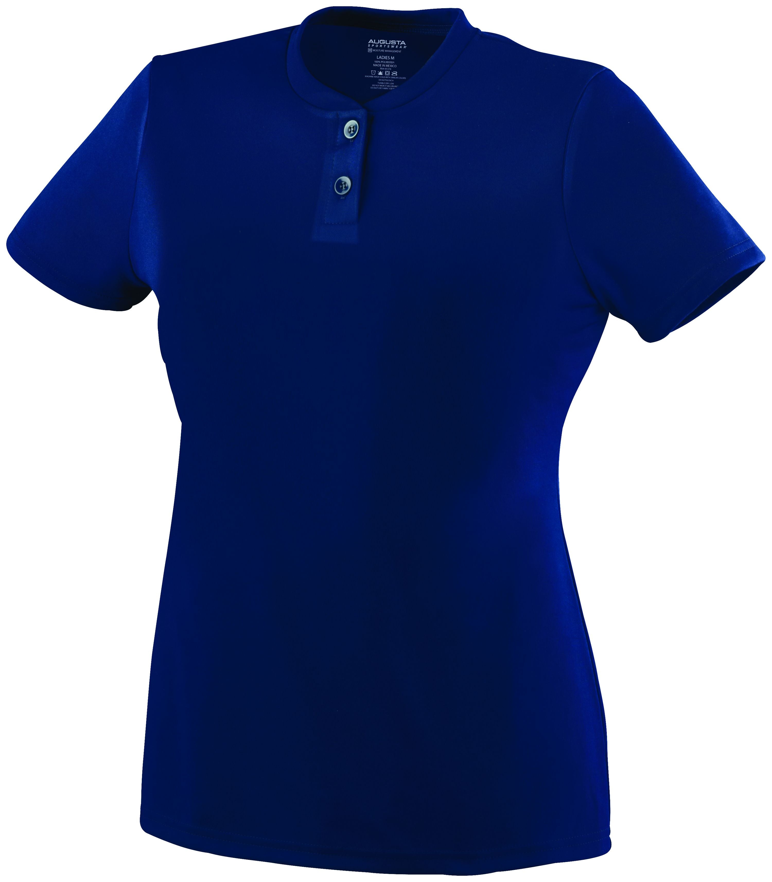 Augusta, Augusta 1212 Women's Wicking Two-Button Softball Jersey