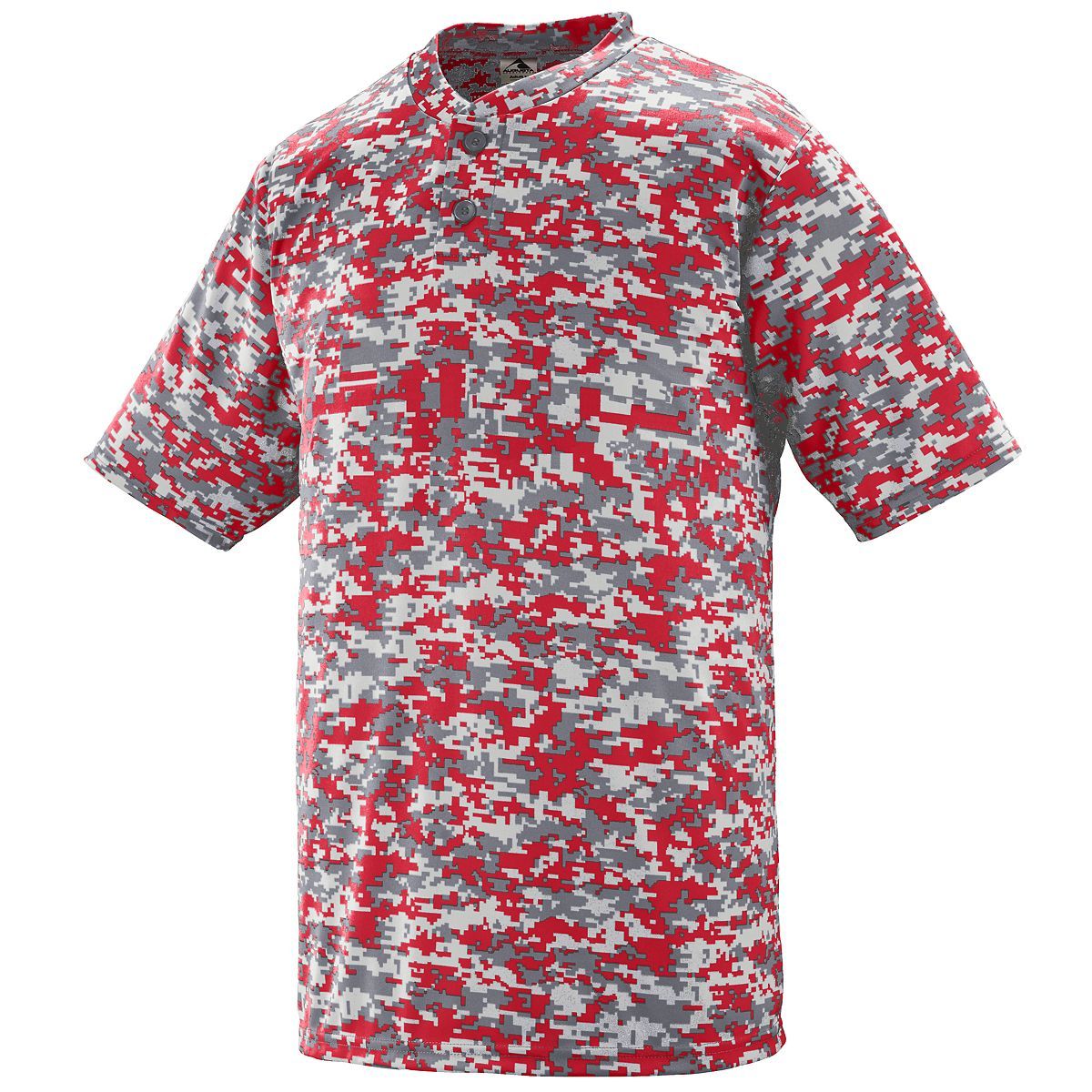 Augusta, Augusta Adult Digi Camo Wicking Two Button Baseball Jersey